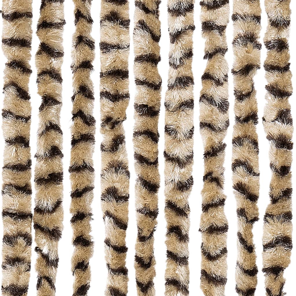 vidaXL Insektenschutz-Vorhang Beige und Braun 90x220 cm Chenille