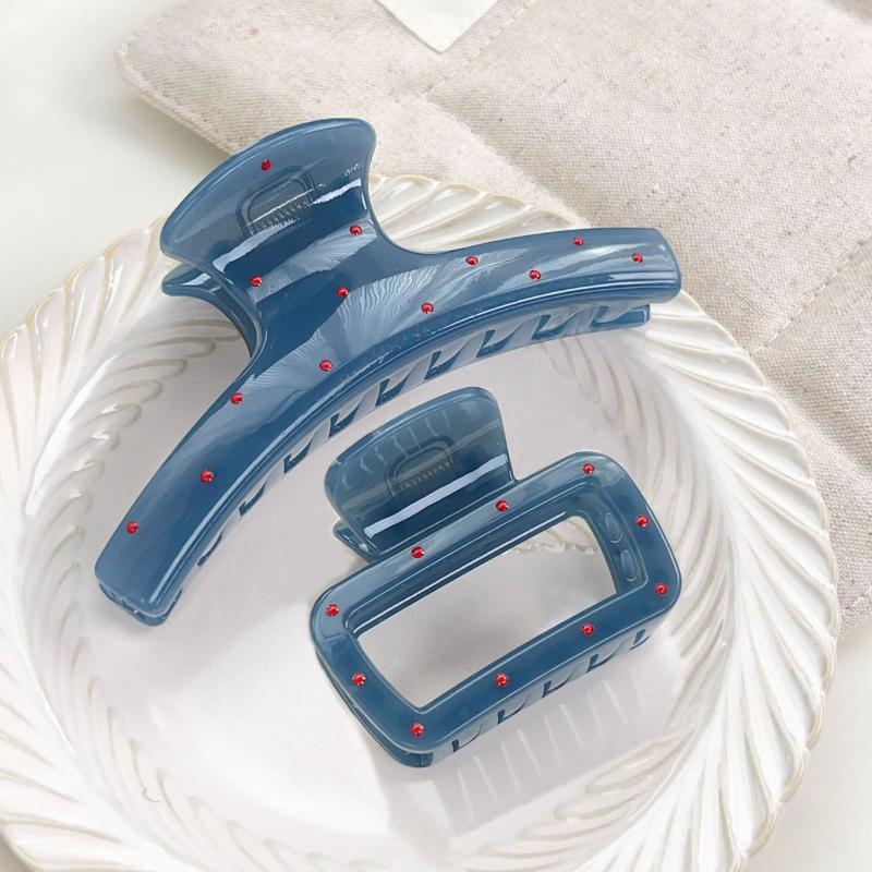 Dusty Blue Hair Jaw Clips Strong Hold Durable Plastic Cute Hair Clips for Women Girls Daily Styling Short Trips