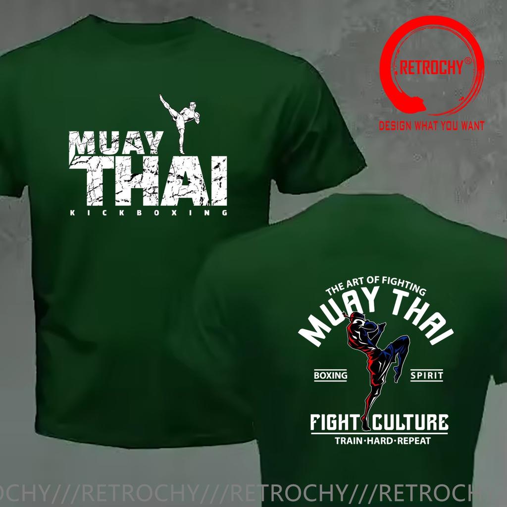 Funny Design Muay Thai Kickboxing Fighter Shirt Unisex Fashion Trendy Casual Clothing Stylish Tops Tee Shirt Leisure Tshirt Unisexs