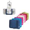 Pure Color Multi Compartment Pockets Oxford Cloth Wash Toiletry Bag Travel Portable For Toothbrush Storage