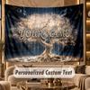 Tree of Life (298) Theme Wall Tapestry Customized With Name Text Personalized Hanging Tapestry For Bedroom Living Room Decor