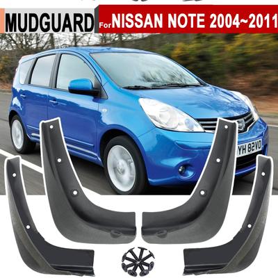 Mud Flaps Splash Guards Ελαστικά Τροχού Φτερό για Nissan Note 2004-2011 Εμπρός πίσω