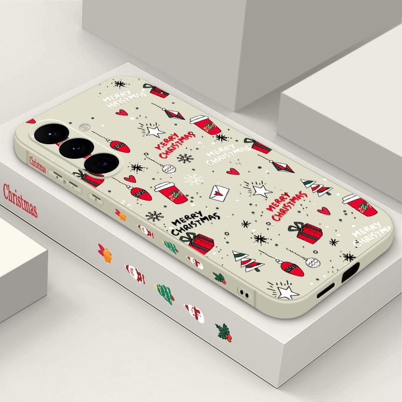 

Christmas Gifts Pattern Phone Case For Samsung Galaxy A56 A17 A26 A16 A36 A55 A54 A53 A15 S24 S25 FE S25 S22 S23 Ultra Shockproof Lanyard Cover Samsung Galaxy A52 / A52S белый