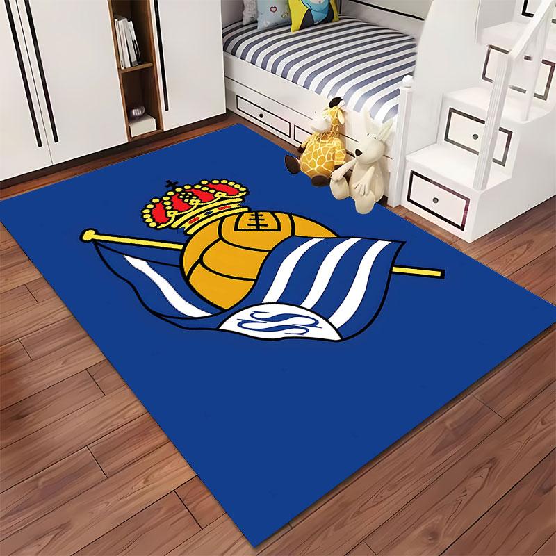 Soccer Emblem with Crown suitable as a non-slip mat for the living room or bedroom sofa
