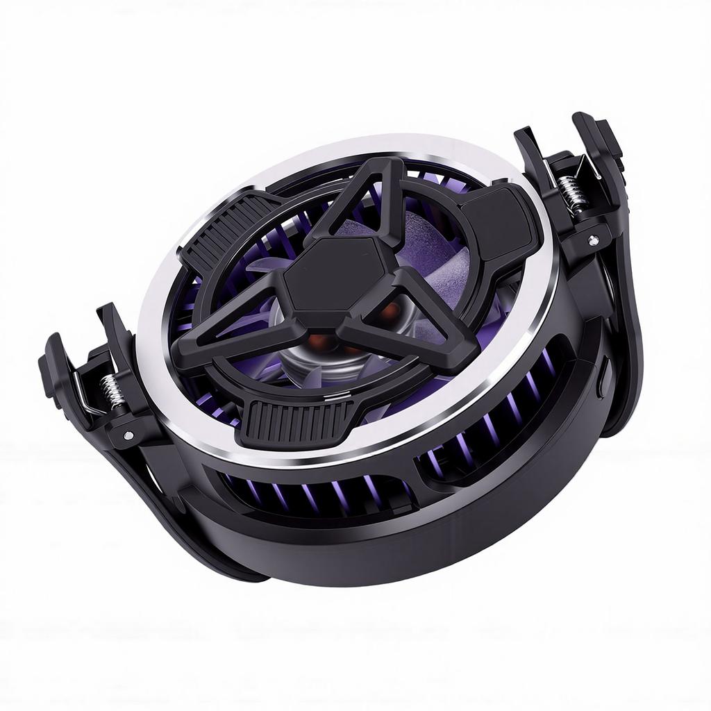 Magnetic Phone Cooler with 15W Wireless Charging Phone Cooling Fan RGB Lights Fit for IOS Phone Tablet