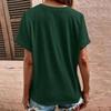 Damen Mode V-Ausschnitt Bequeme Damen T-Shirts Kurzarm Einfarbige Amerikanische Und Europäische Damen T-Shirts Streetwear Oberteile