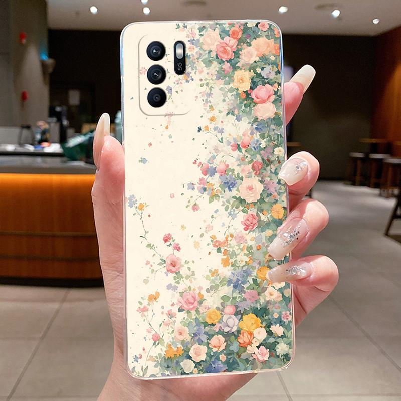 For Oppo Reno 6Z 5G Casing CPH2237 Luxury Fashion Butterfly Flowers Clear Soft TPU Back Cover For Oppo Reno6 Z 6 Z 5G Phone Case