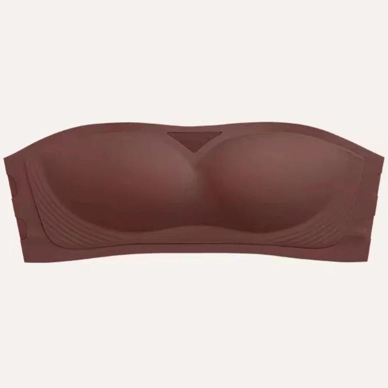 

Женский сексуальный противоскользящий бюстгальтер без бретелек, однотонный невидимый бюстгальтер пуш-ап, беспроводное бесшовное нижнее белье без бретелей, нижнее белье без косточек M(34-75ABC)