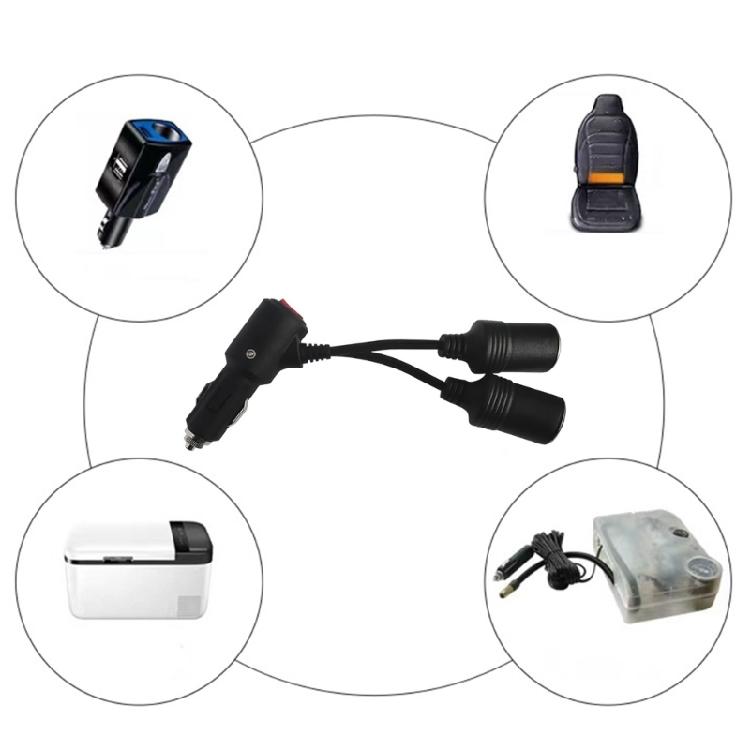 Multi-Functional Cigarette Lighter Adapter with Switch for Car Accessories