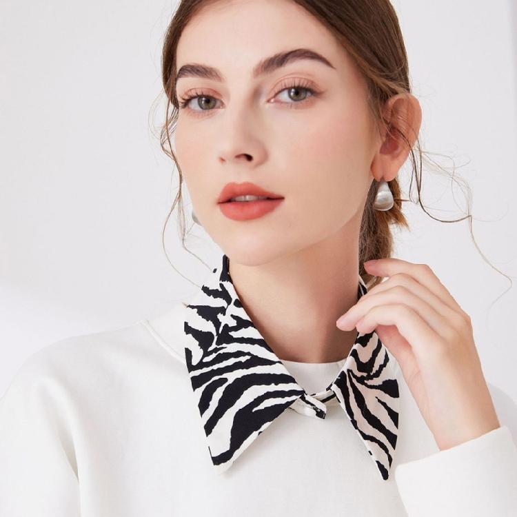 Modern Black White Striped Faux Collar Insert Detachable Collar False Lapel Blouse Collar False Collar Fashion Statement