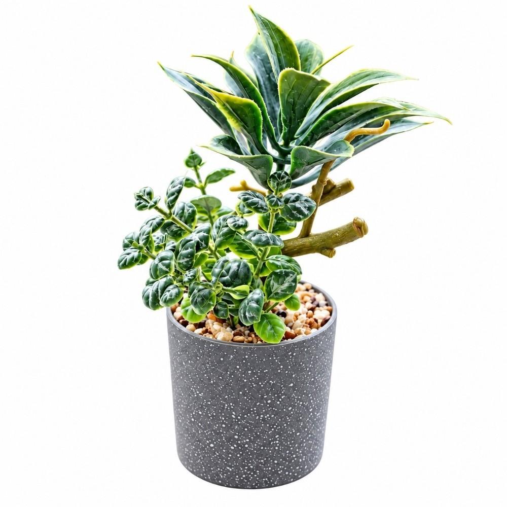 Green Simulation Succulent Flowerpotted Table Potted Fake Flower Bonsai Desktop Ornament