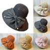Accommodate Bow Can Sun Block Hat Spring Summer Outdoor Womens Fisherman Hat