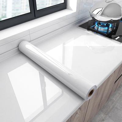 Glossy PVC Self-Adhesive Film - Pearl/Black Waterproof Vinyl for Wardrobe, Kitchen & Furniture - DIY Peel & Stick Wallpaper