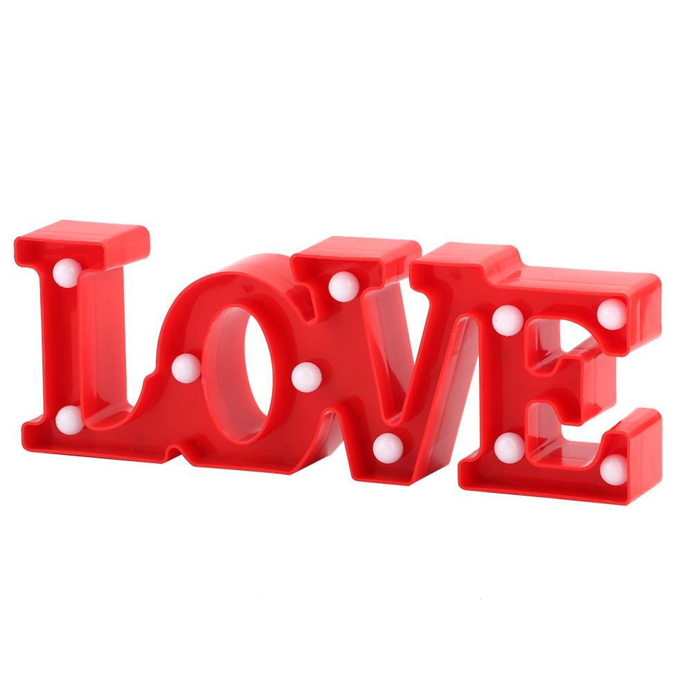 LED Night Light Romantic LOVE Word Decorative Lamp for Valentine s Day Proposal Confession Wedding