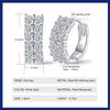 18K Gold Plated 1.9mm Full Moissanite Earring For Women 925 Silver Luxury Sparkling Hoop Earrings Christmas Gift Wedding Jewelry