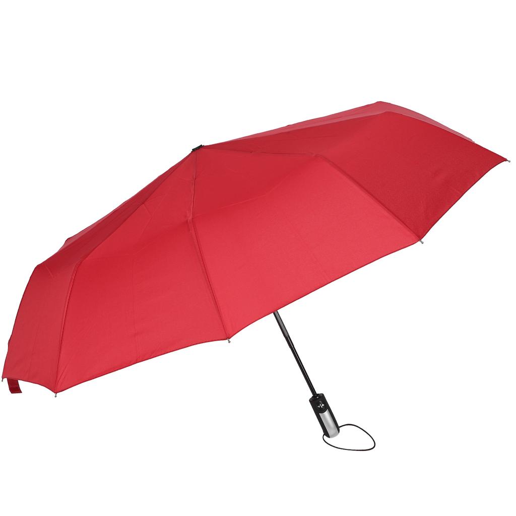 Automatic Umbrella Black Steel TenBones Folding HighDensity AntiCollision Compact Umbrella for Sunshade and Rain