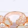 New Hot Brand Vintage Rings Anniversary Fashion Party Jewelry Rings For Women 925 Sliver Rose Gold Color 4 Hearts Flowers Rings
