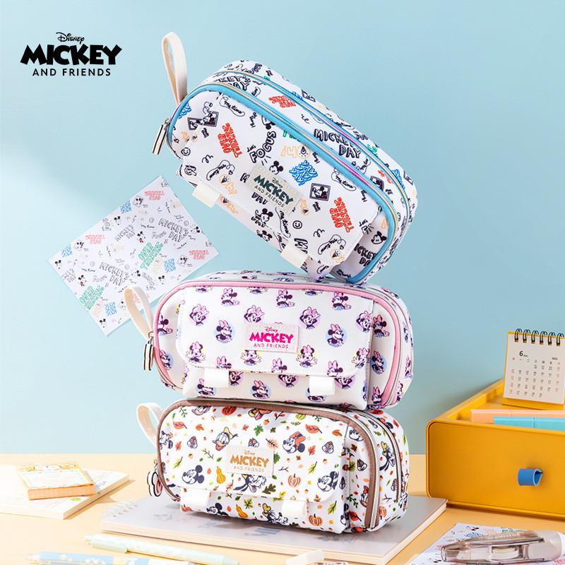Mickey Mouse Cartoon Design Storage Bag With High Capacity And Multiple Layers For Students And Office