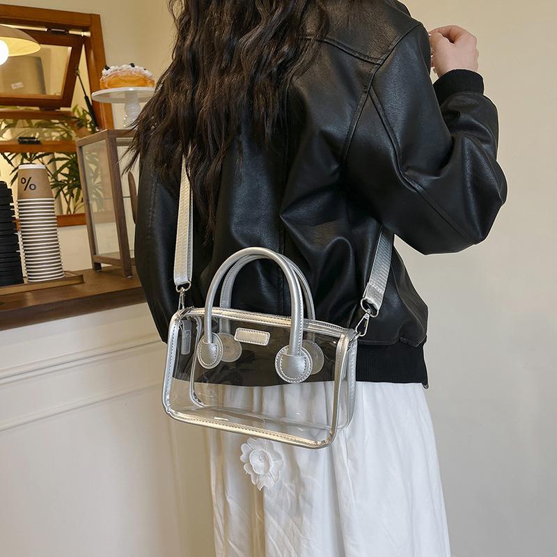Seaside Play Transparent Bag Women'S Popular Beach Vacation Hand Bag Trend Shoulder Messenger Bag