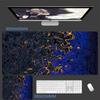 Teal Gold Marble Large Mouse Pad Abstract Liquid Art Desk Mat NonSlip for Gaming Office