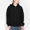 Felpa con cappuccio da uomo oversize con zip tinta unita Casual Streetwear Pullover a maniche lunghe
