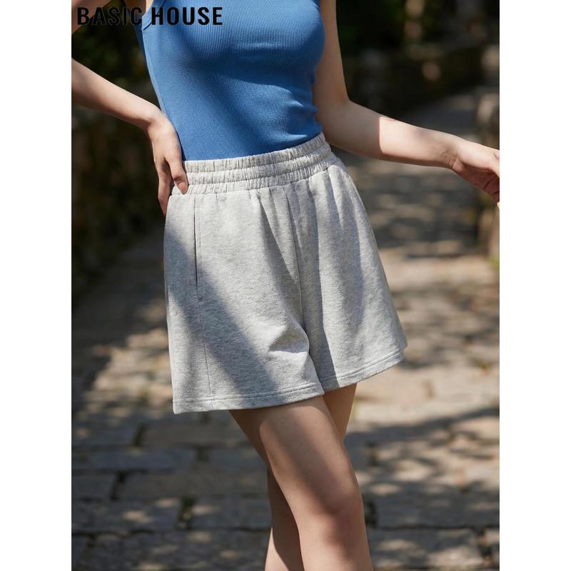 Basic House Women s High-Waist A-Line Sports Shorts M