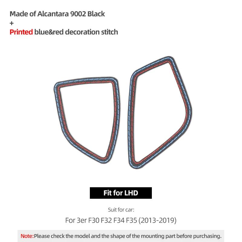 For BMW F30 F32 F34 F35 Made of Alcantara Dashboard Side Air Vent Outlet Trim Frame Performance Sticker Car Interior Accessories