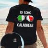 Kalabrischer Stolz mit IO SONO CALABRESE T-Shirt Motorrad Baumwolle Doppelseitiger Druck Herren