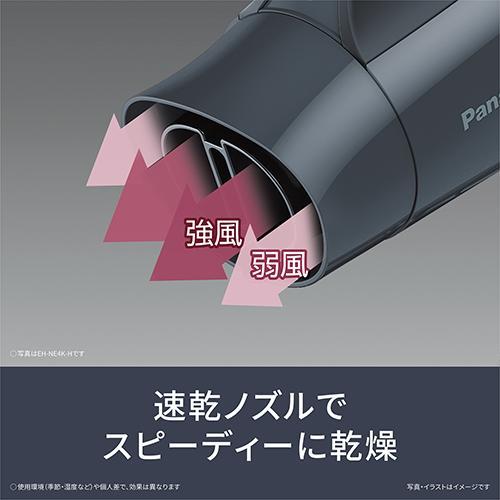 Panasonic EH-NE4K-W White Hair Dryer Ionity High Airflow Fast Drying