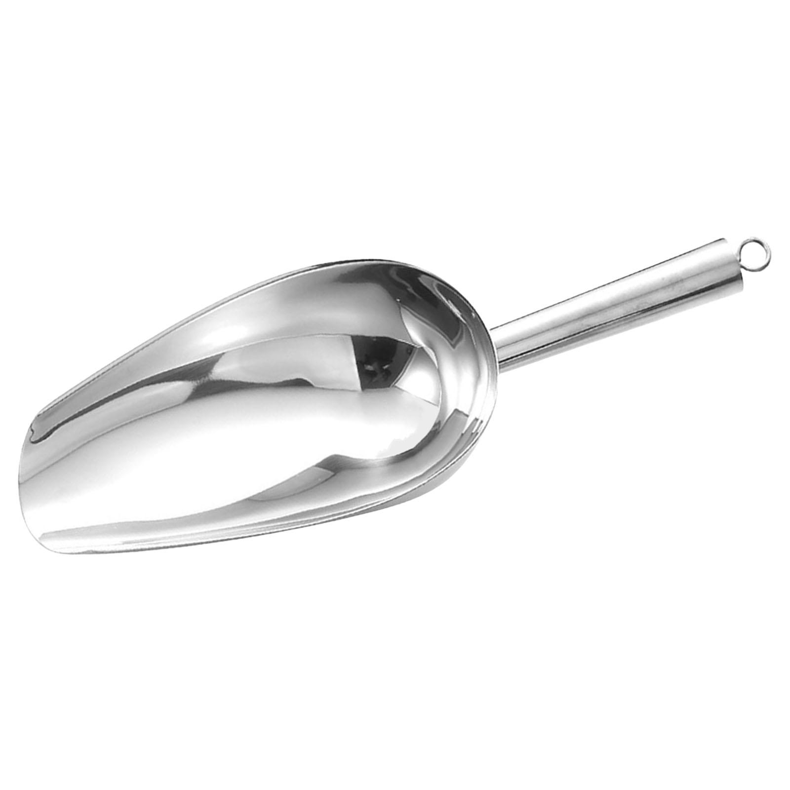 

Сверхпрочная металлическая ложка для льда для льдогенератора и кухонного использования Компактный дизайн Простое хранение Ложка для льда для морозильной камеры 3 серебряный