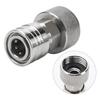 Garden Hose Adapter Stainless Steel GHT3/4 To 1/4 Quick Coupler With Nozzle Kit For Pressure Washers Simple Installation