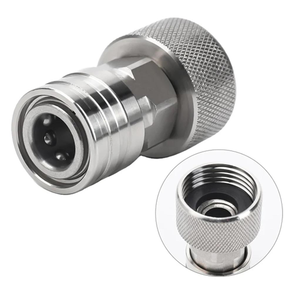 Garden Hose Adapter Stainless Steel GHT3/4 To 1/4 Quick Coupler With Nozzle Kit For Pressure Washers Simple Installation