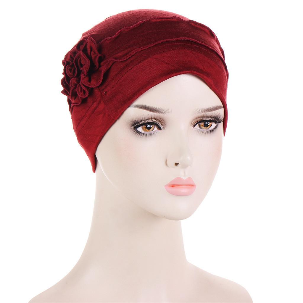 Head Covering With Flat Top Style And Light Polyester Fabric For All Seasons