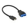 USB 3.0 Motherboard 20 Pin Male to USB 3.1 Female Extension Cable Extender Motherboard Adapter Cable Replacement Parts