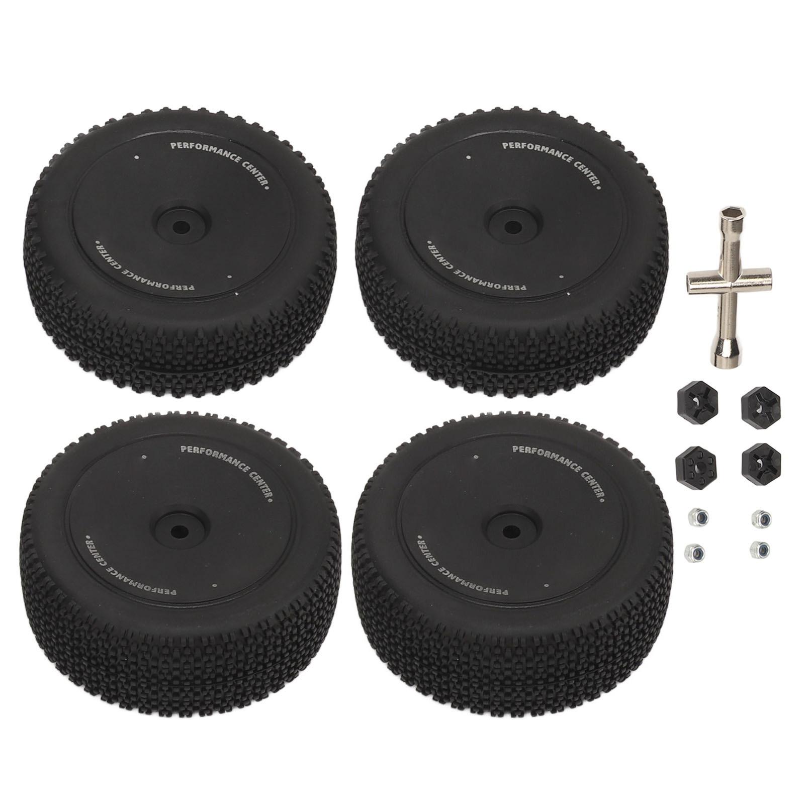 

4pcs RC Front Rear Tires Replacement RC Car Plastic Hub Tyres for WLTOYS 144001 144011 144010