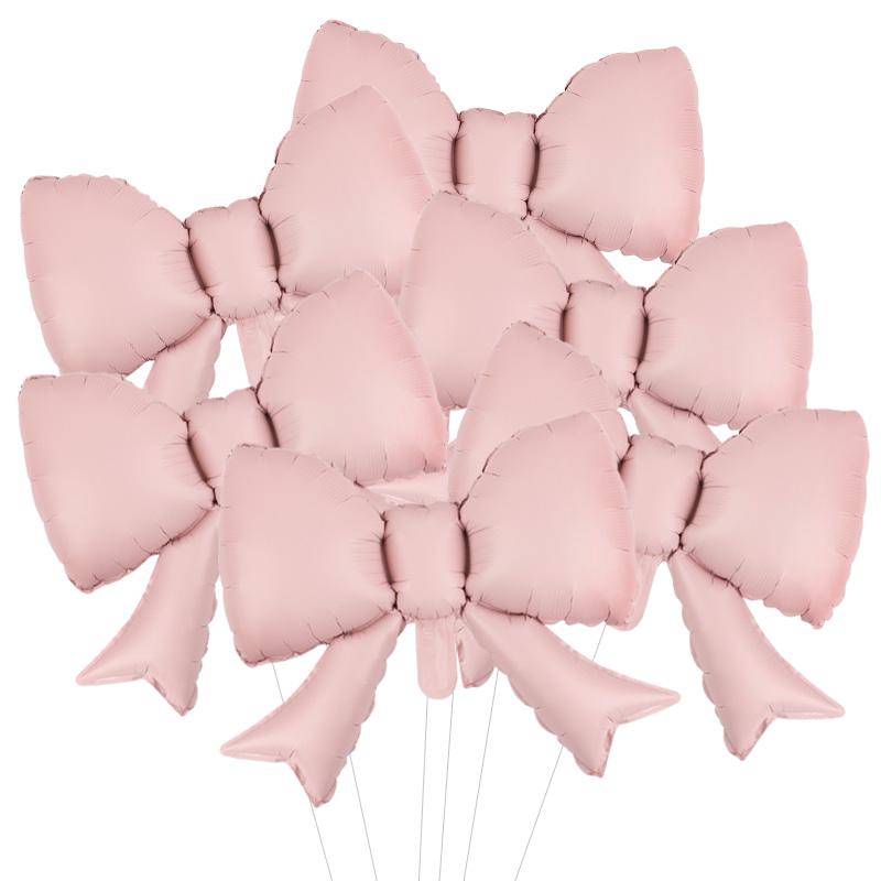 

5pcs Baby Pink Bow Balloon Bow Tie Shaped Foil Balloon for Wedding Anniversary Kids Birthday Party Decoration Girls Baby Shower 21inch