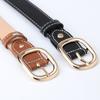 Korean-style Fashionable Women's Wide Belt Casual Decorative Jeans with Black Trendy Belt
