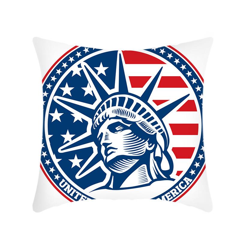 New Style Pillow Statue of Liberty Bald Eagle Printed Plush Sofa Pillow