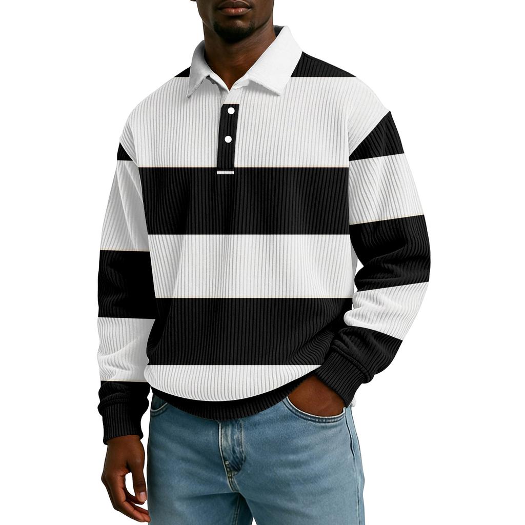 Men's Casual Loose,fitting Top Button,down Collar Long Sleeves