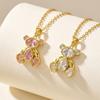 Accessories, Copper Zircon Cute Bear Pendant Necklace, High-End Women'S Accessories Pnb-387