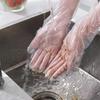 Transparent Disposable Hand Sleeves Non-Slip Cleaning Long Gloves Disposable Gloves  for Kitchen
