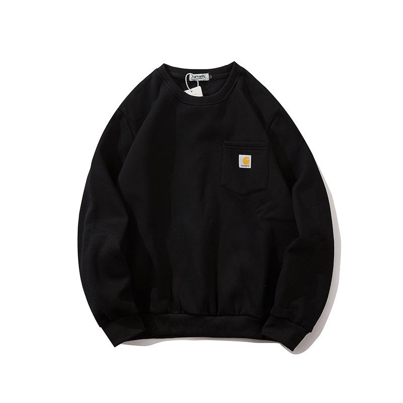 Unisex Fleece-Lined Classic Carhartt Crewneck Hoodie for Autumn/Winter