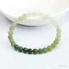 Hetian Jade Gradient Green Bracelet - Clear Water Round Beads for Women, Single Circle DIY Millimeter Beads.