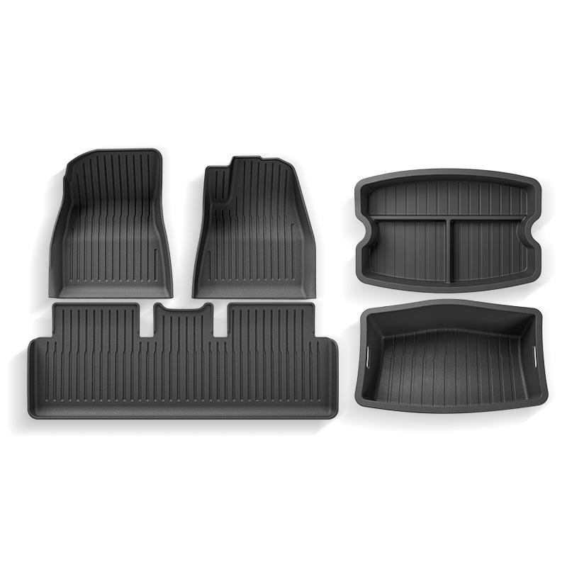 New Tesla Model 3 Right-Hand Drive TPE Floor Mats - Injection Molded, Set of 24