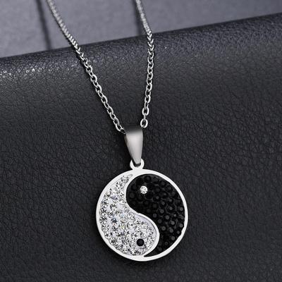 Vintage Yin-yang Symbol Lesklý muži Dámsky náhrdelník Šperky Darček