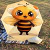 1PC Bee Heart Automatic Open/Close Umbrella with Windproof, 8-Rib Sturdy Canopy, Durable Ribs, Fashionable Design1290A
