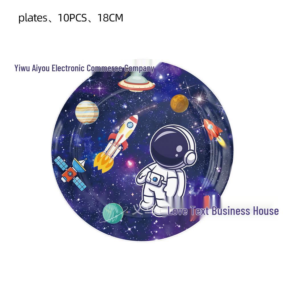 Space Astronaut Party Set: Bunting, Napkins, Plates, Tablecloth, Cutlery & Cards