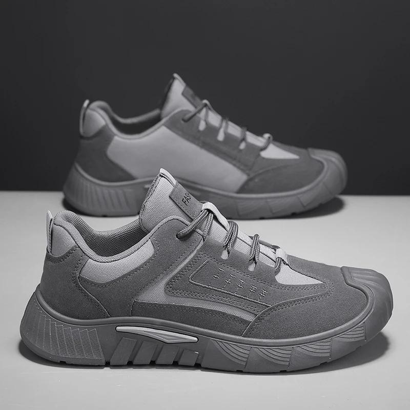 

Мужская повседневная обувь в винтажном стиле. Удобная дизайнерская мужская обувь для отдыха. Бежевые кроссовки на плоской подошве. 39 серый