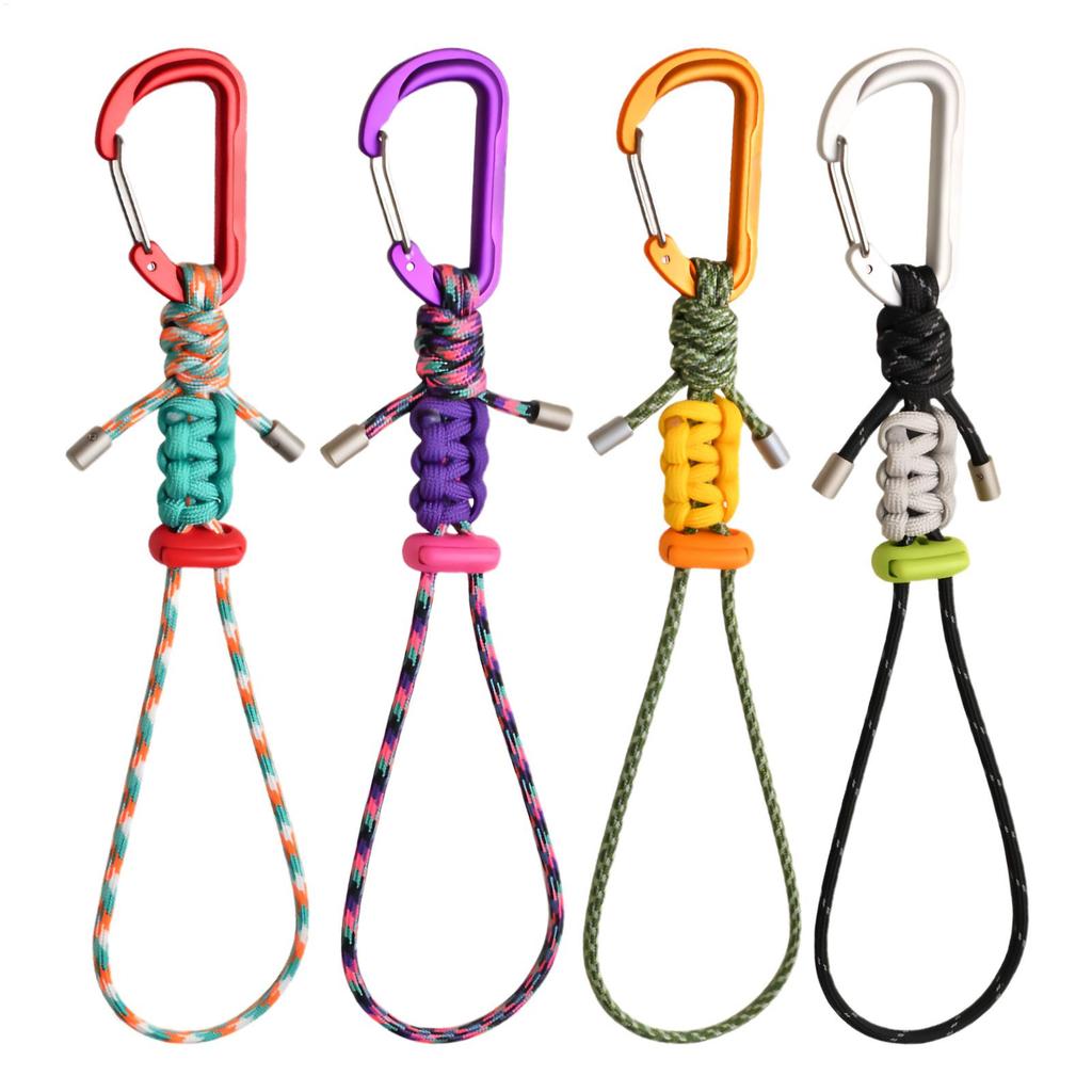 Strapazierfähiges Paracord-Lanyard mit Karabinerhaken Sicherer Schlüsselanhänger-Riemen für Wasserflasche, Rucksack & Outdoor-Ausrüstung