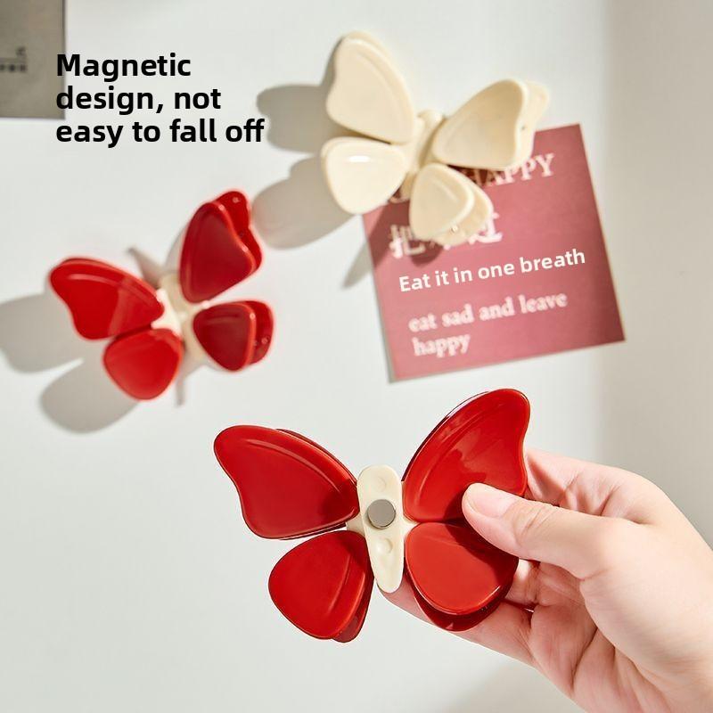 Magnetic butterfly sealing clip Snack sealing clip Packaging bag sealing clip Magnetic refrigerator sticker Mini cute sealer